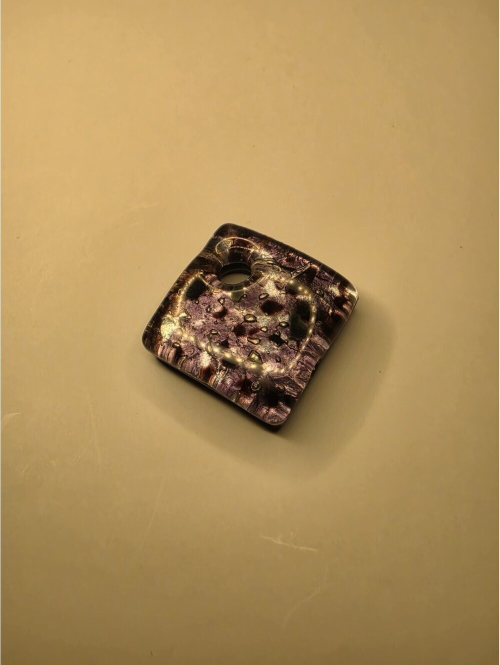 Italy MURANO Art Glass Purple Pendant